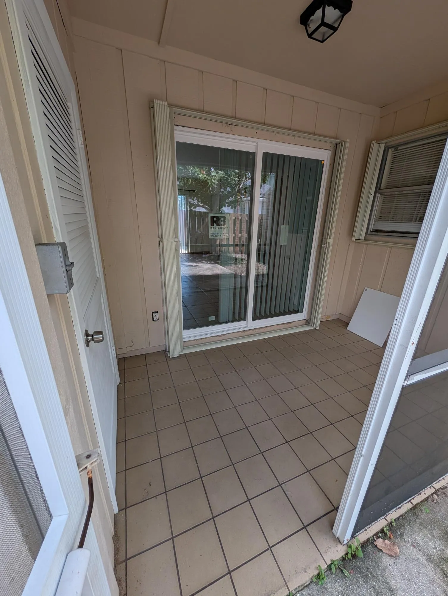 Screened patio