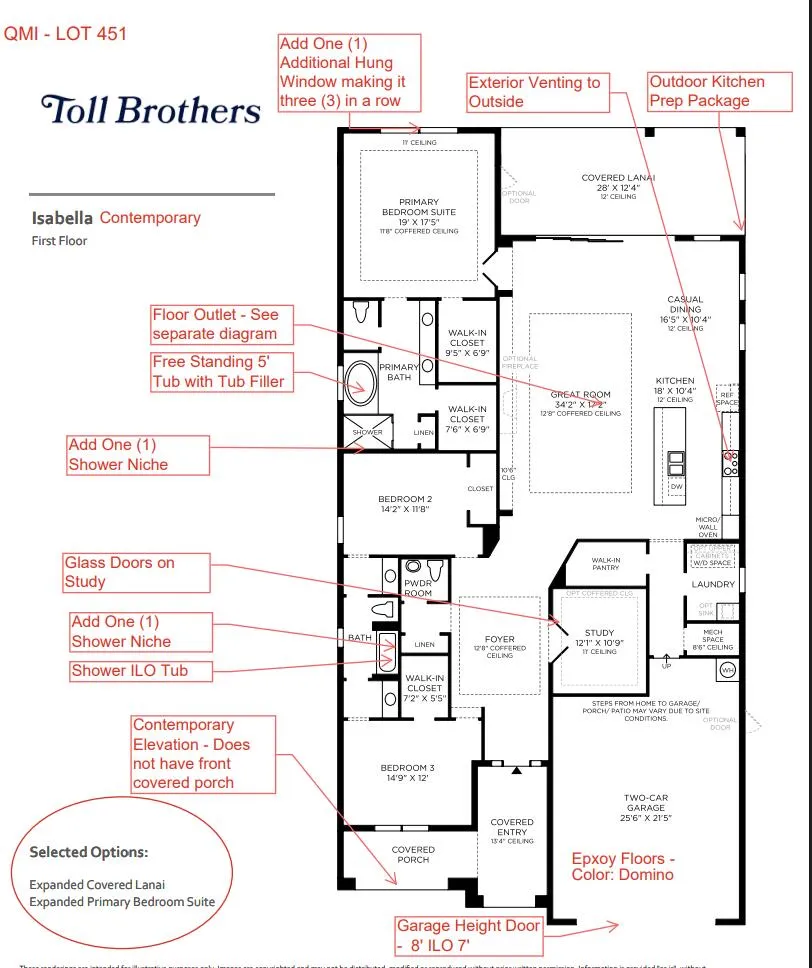 FLOORPLAN WITH OPTIONS