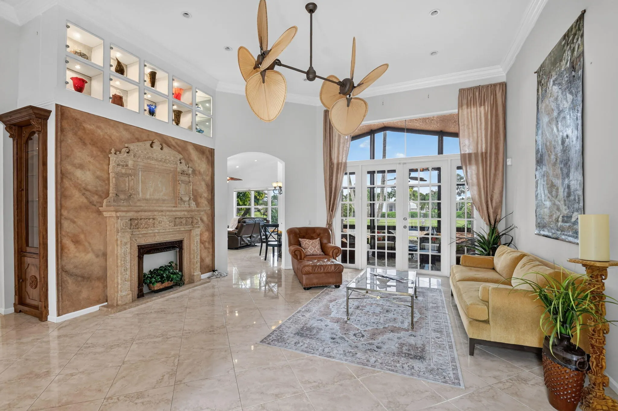 Each Cabinet Showcases Treasured Art & Collectibles.