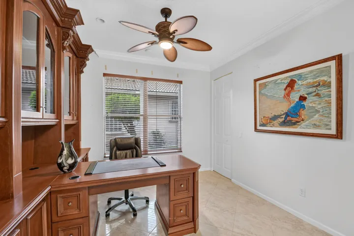 Provides two separate work areas-perfect for a couple to work comfortably side by side.