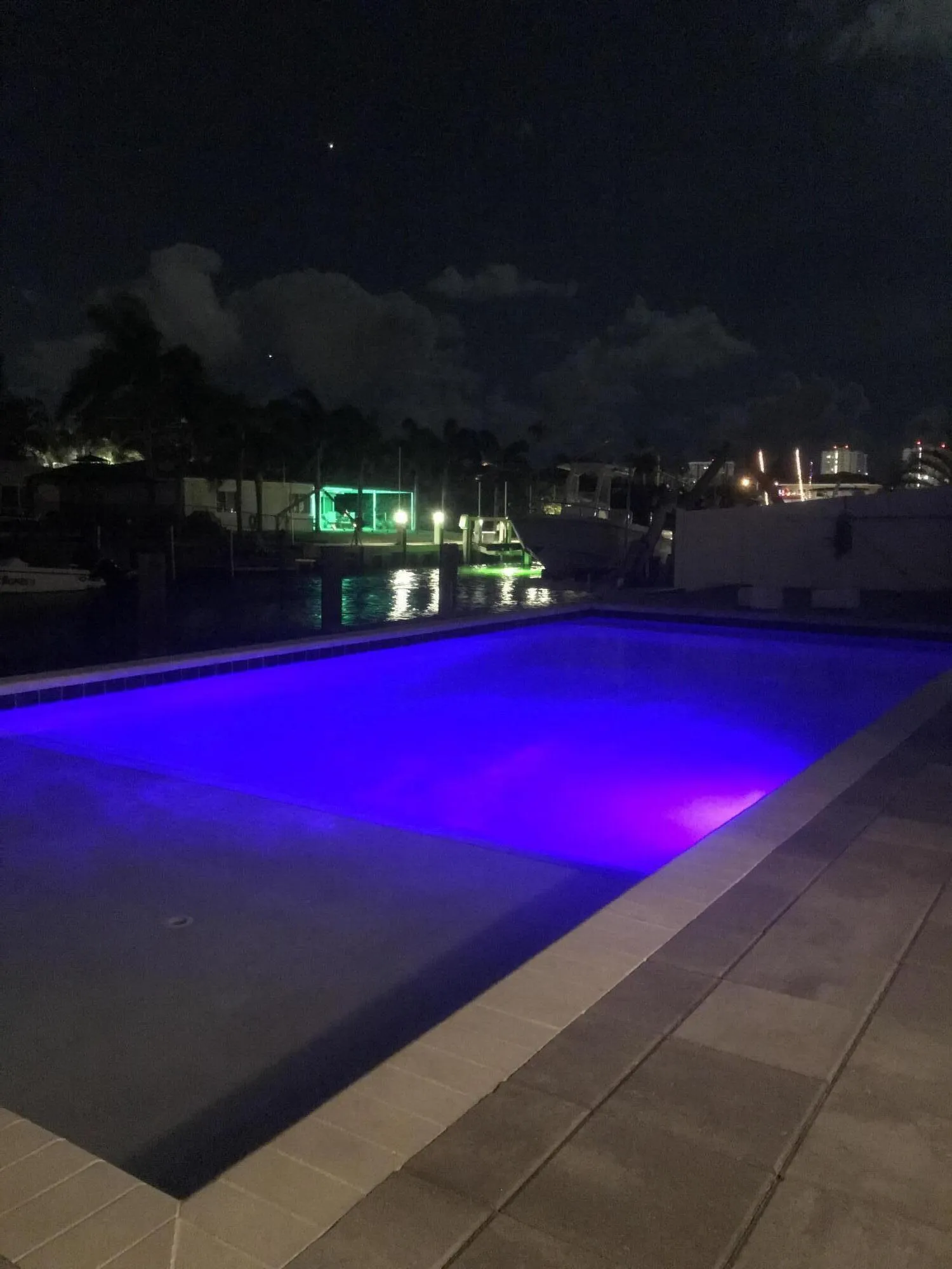 Night pool shot