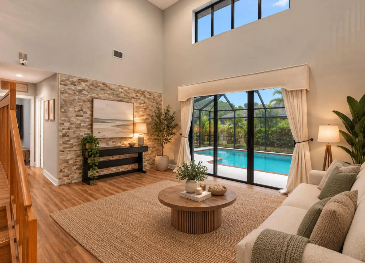 VIRTUALLY STAGED: Furniture, decor and/or lighting are for illustrative purposes only.