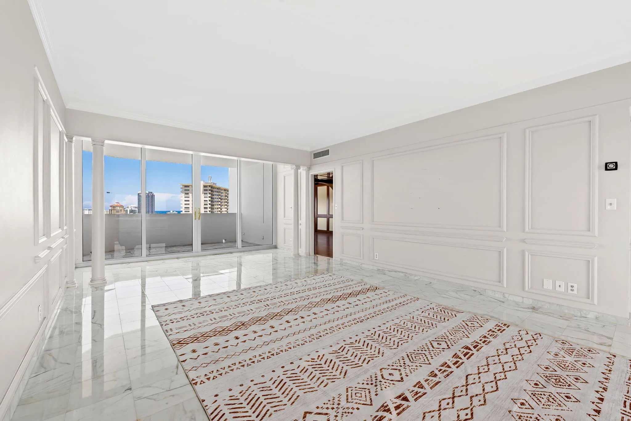 Living room with second master suite off to the side