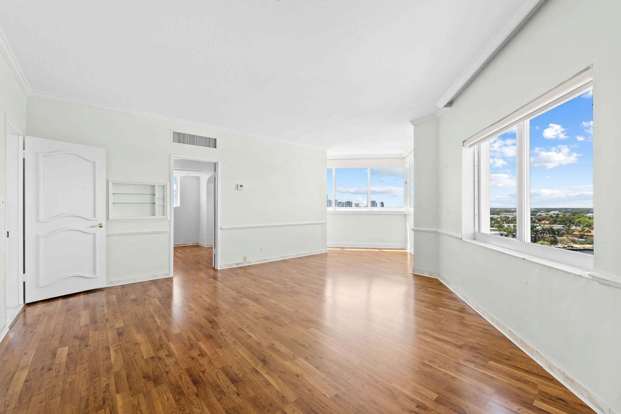 First master suite with views of downtown las olas and ocean
