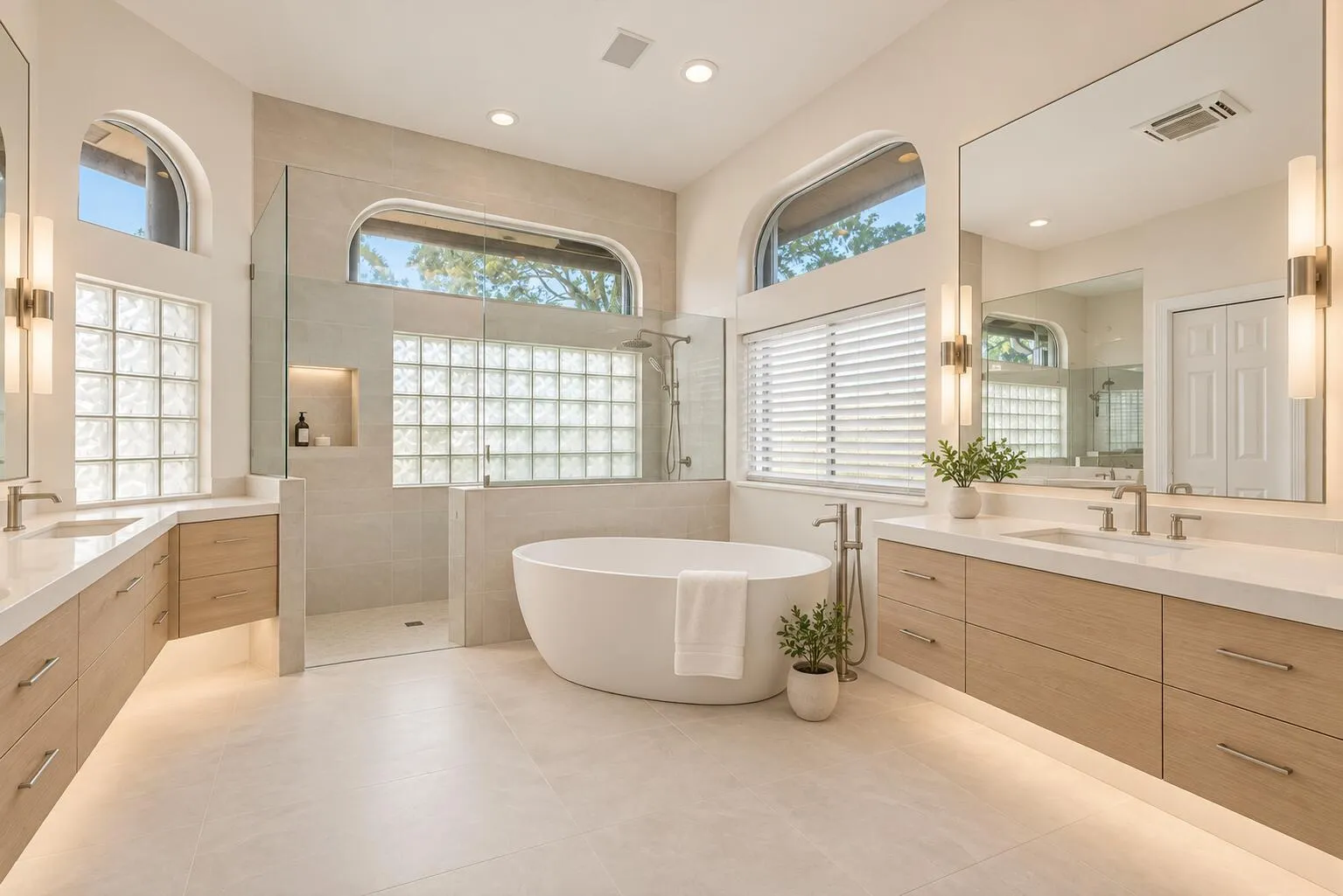 Primary Bathroom Staged