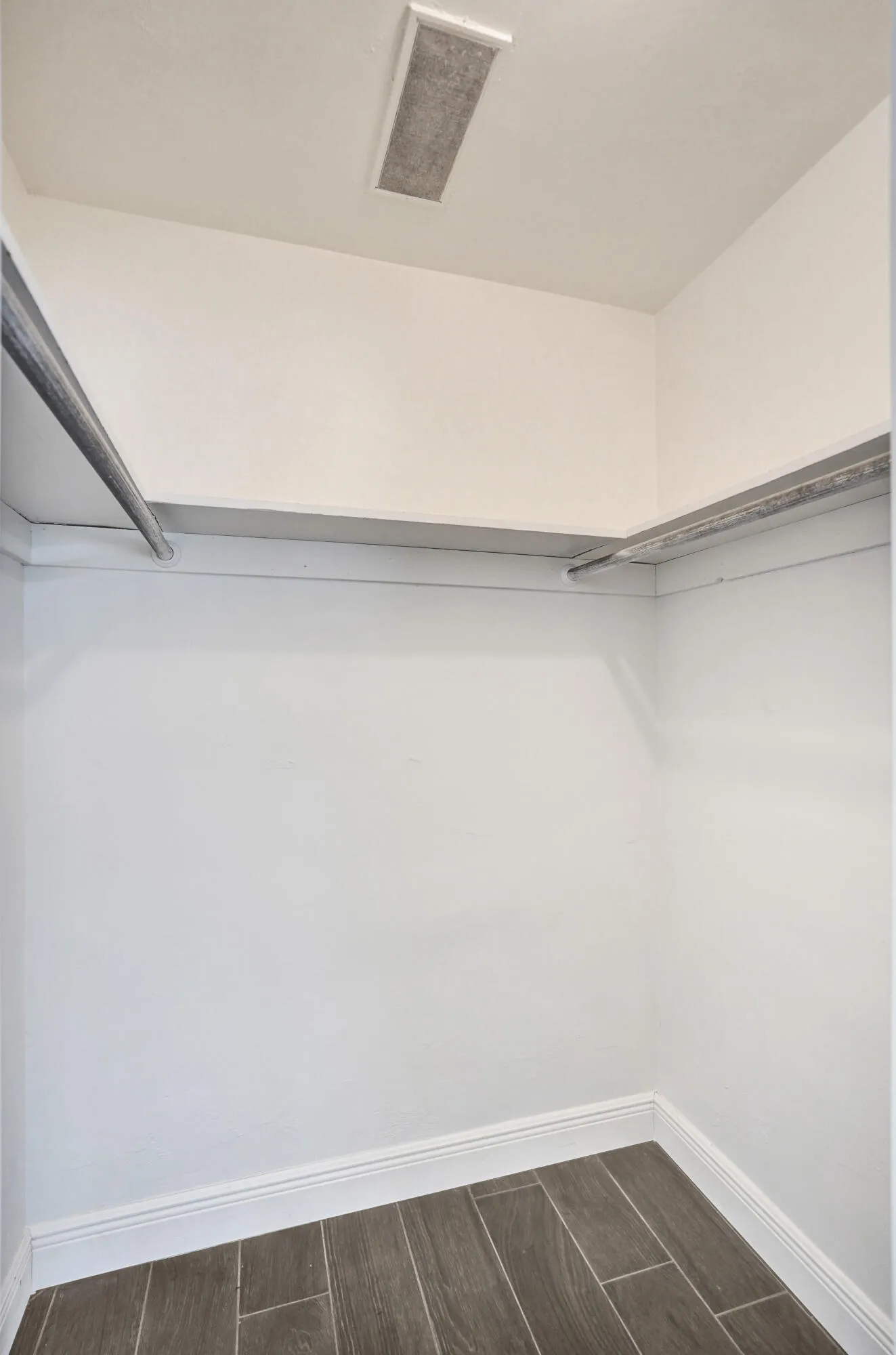 Walk in closet in primary suite