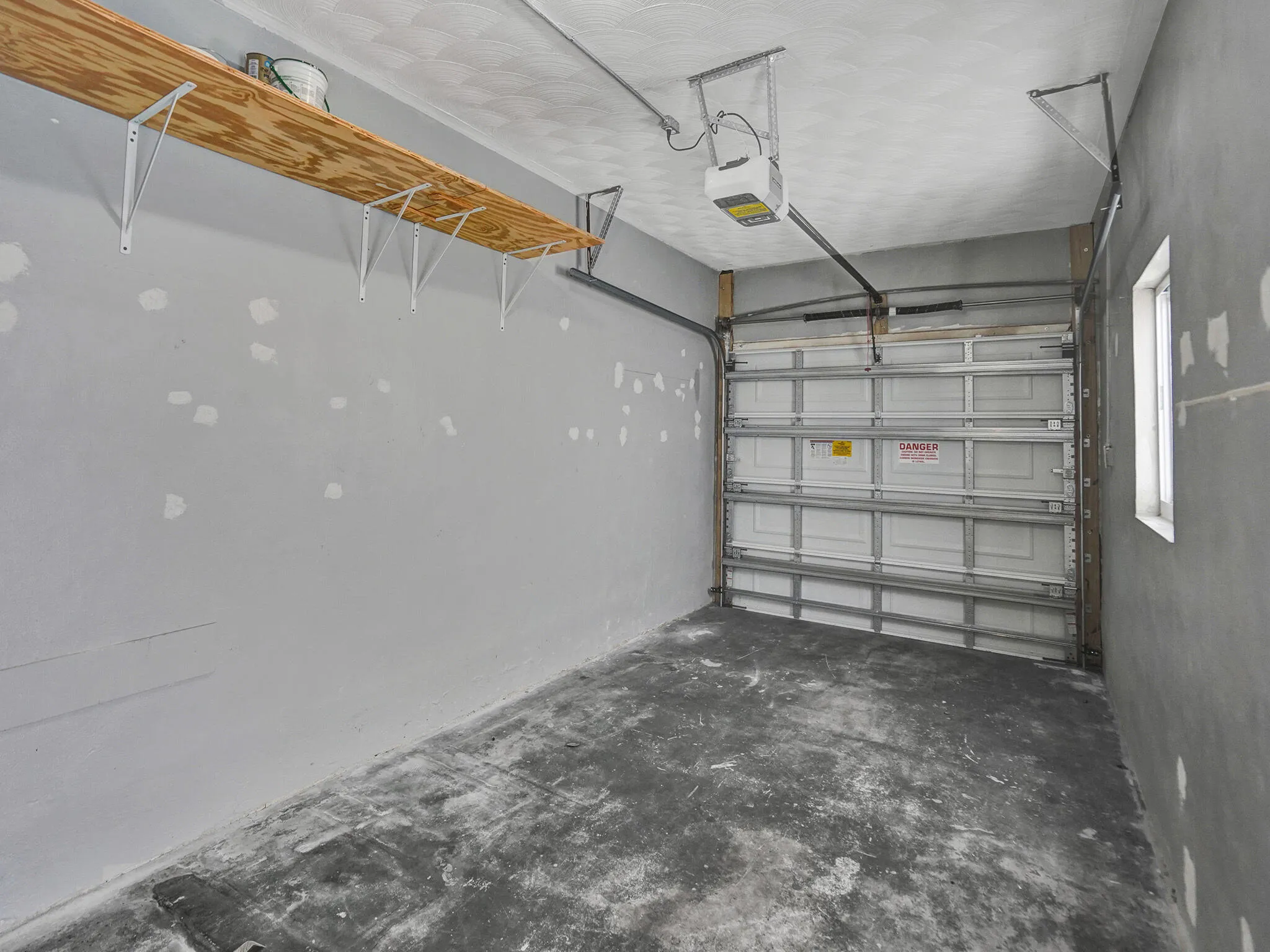 Large one car garage or plenty of extra storage space.
