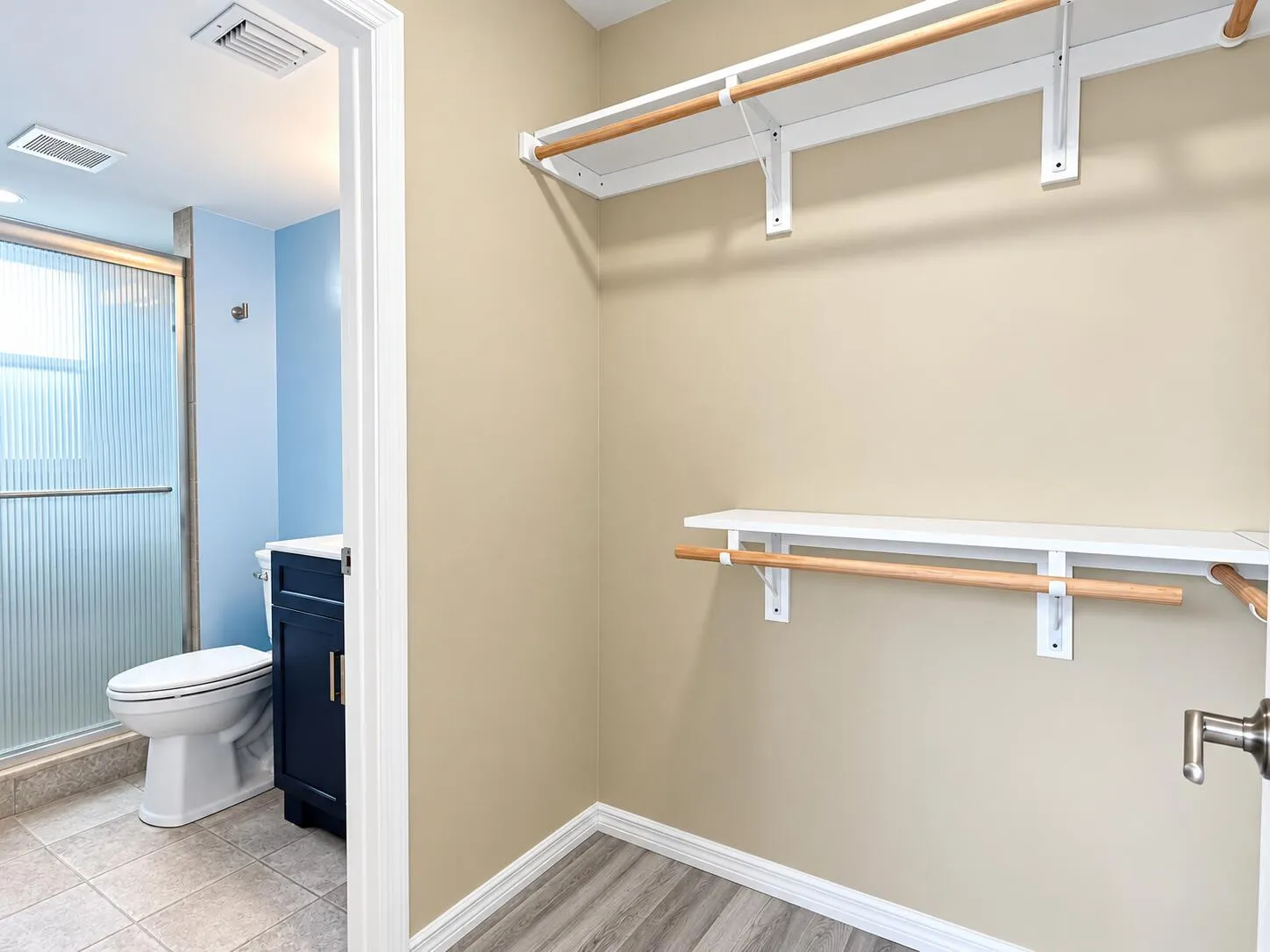 Master Bathroom and closet