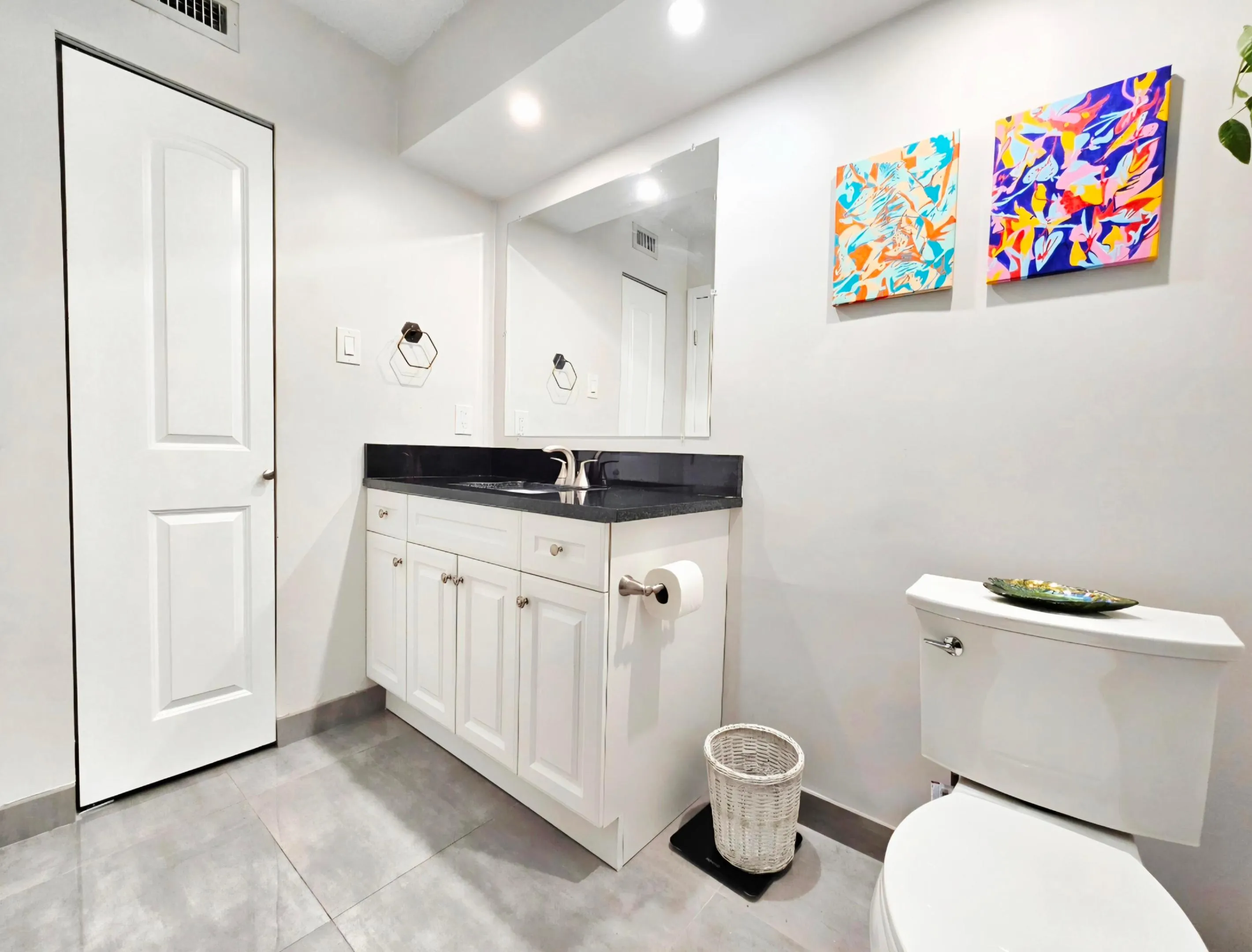 LINEN CLOSET IN THE BATHROOM