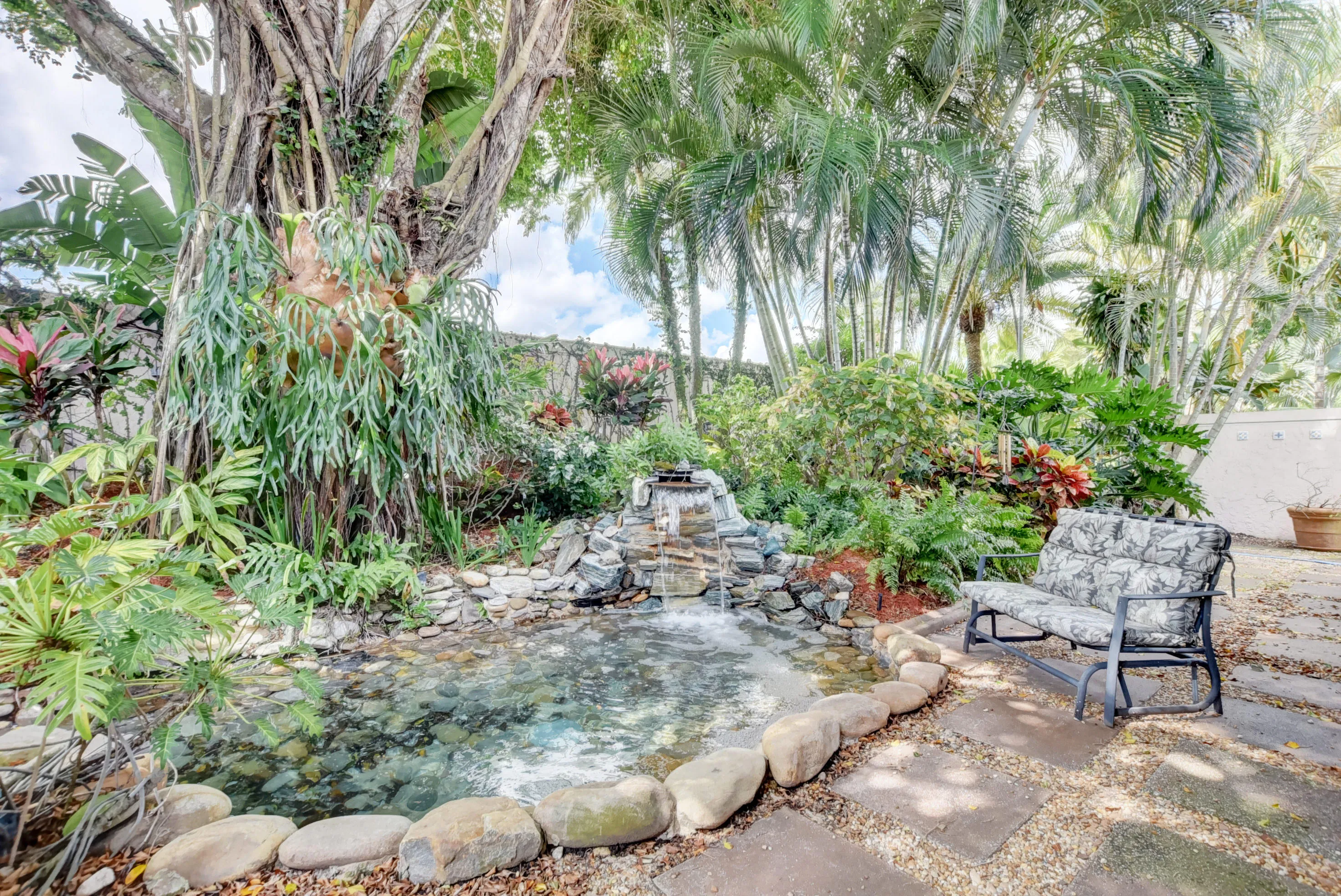 Waterfall and pond