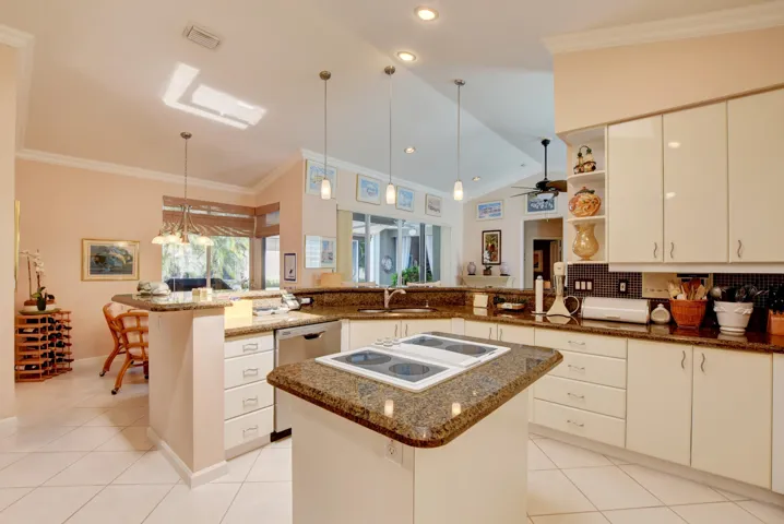Kitchen view to family room