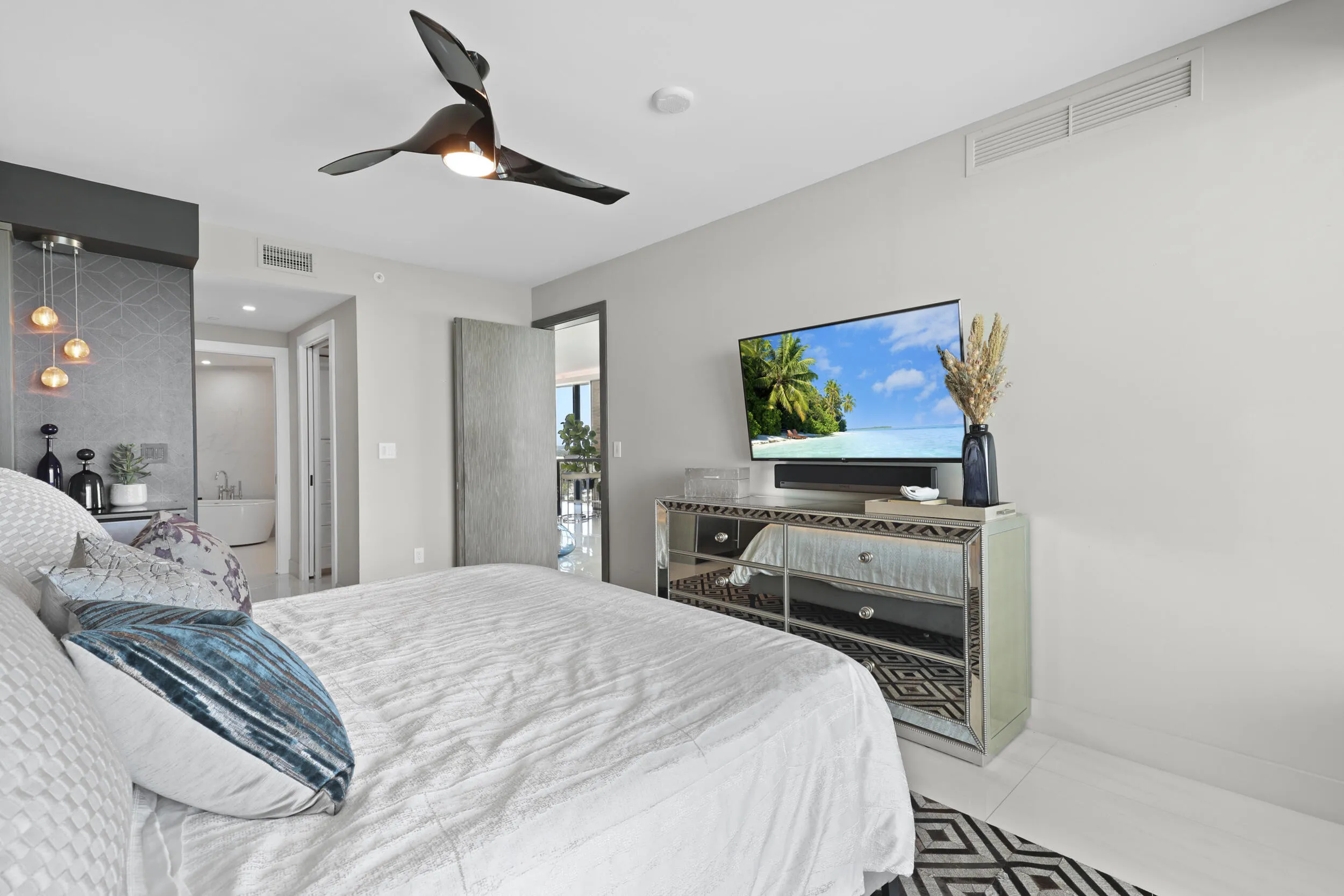 The primary suite is nothing short of spectacular, with custom finishes, flawless automation and en ensuite bathroom fit for royalty.