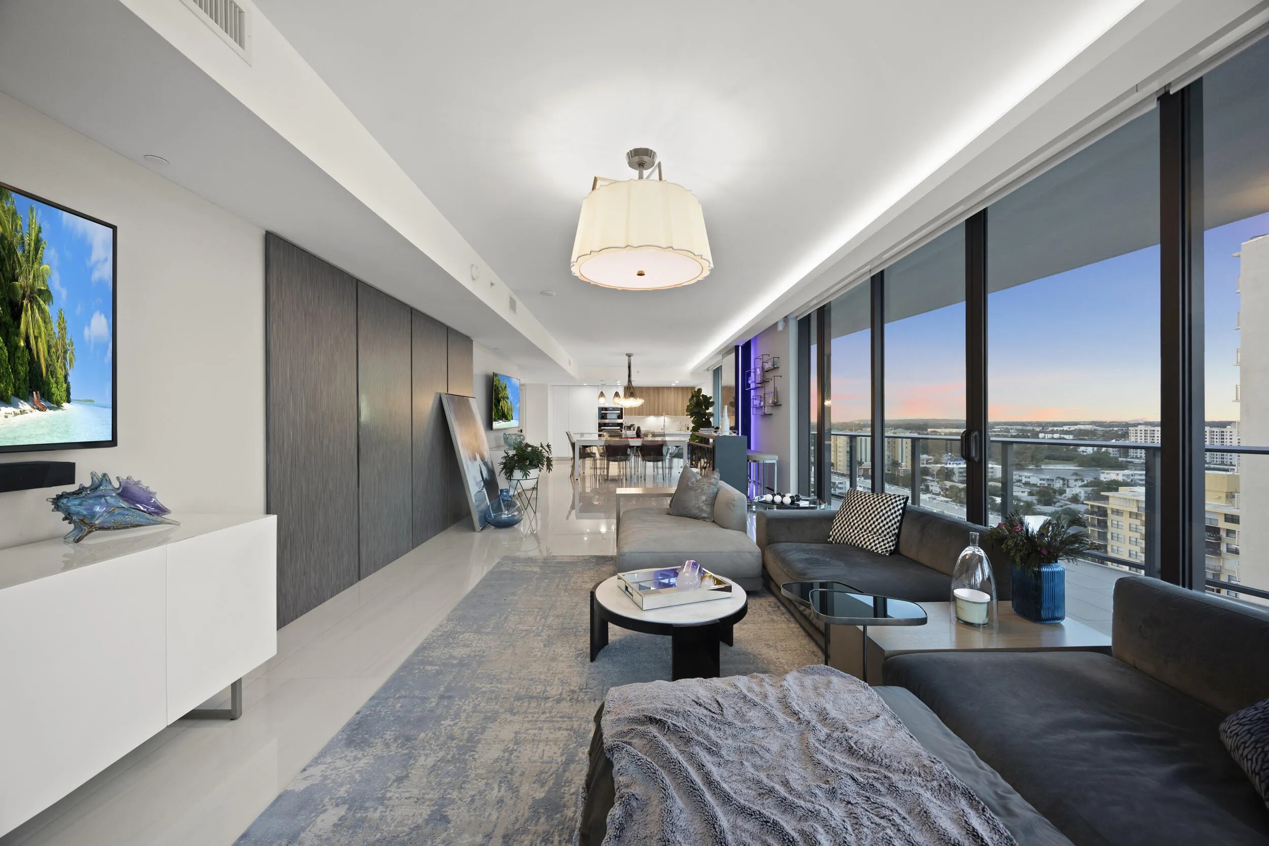 Enjoy sunsets over the Intracoastal waterway from your wrap-around balcony.