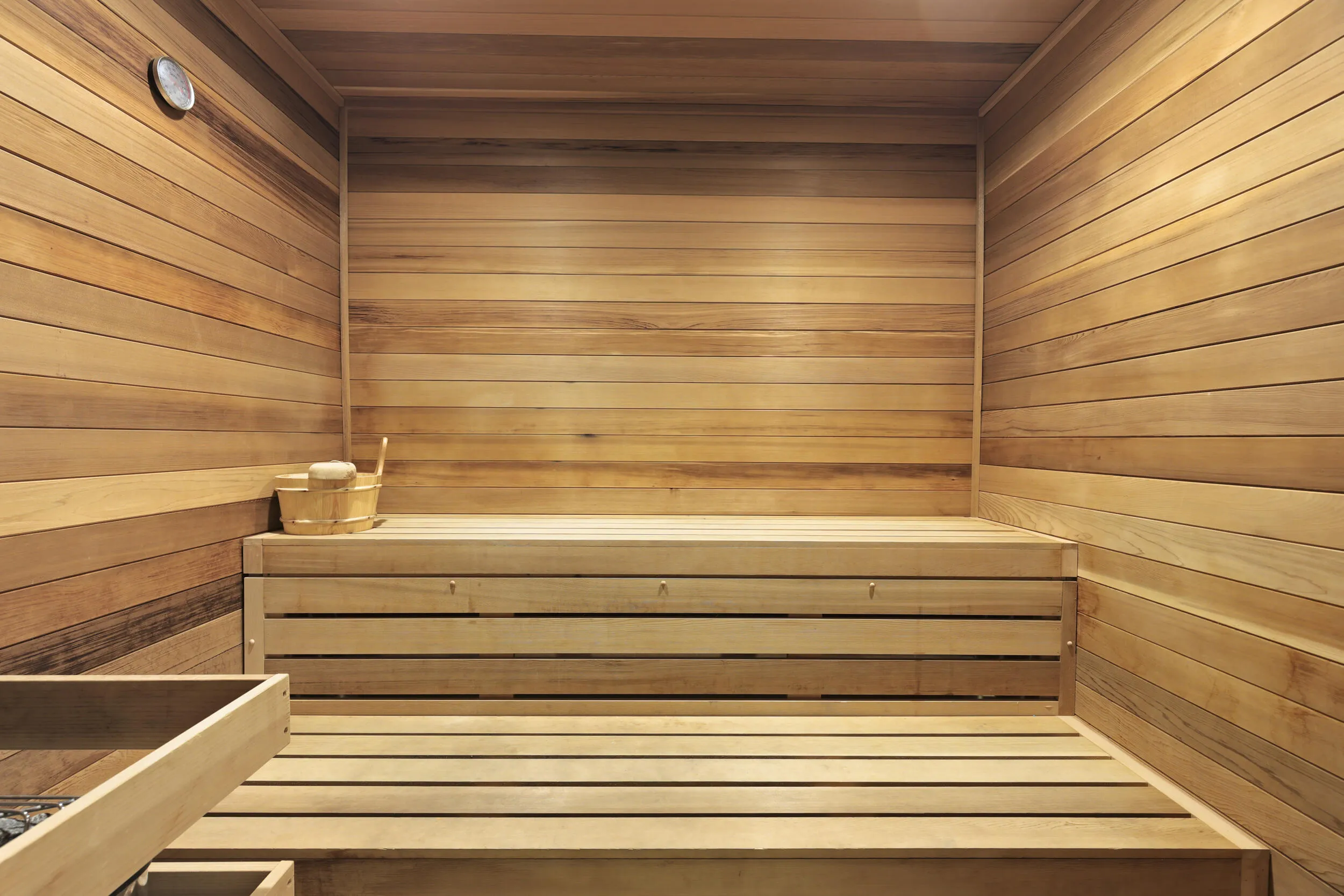 His and Hers locker rooms provide both steam rooms and saunas for residents and their guests.