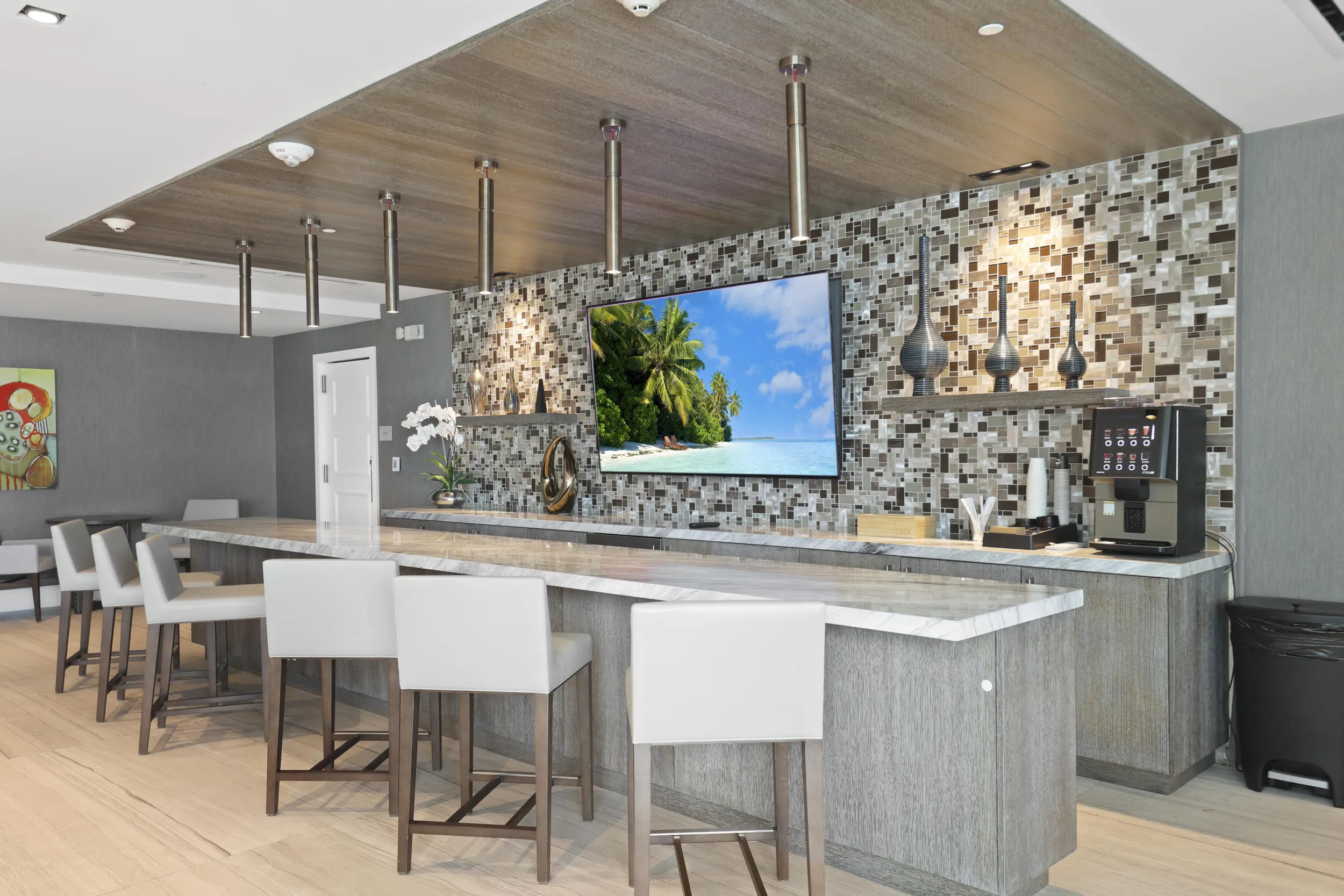 Sabbia is the flagship luxury condo building sitting on the sand in Pompano Beach. Residents & guests can enjoy a private beach, resort style pool, state of the art fitness center that overlooks the ocean, clubroom, valet parking, business center, 24/7 security, an an unmatched lifestyle.