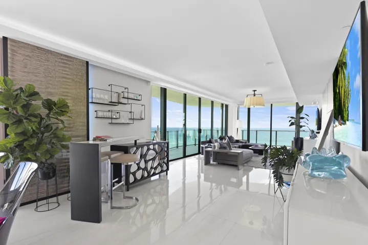 From the moment you enter, sweeping ocean views unfold before you, creating an unforgettable first impression.