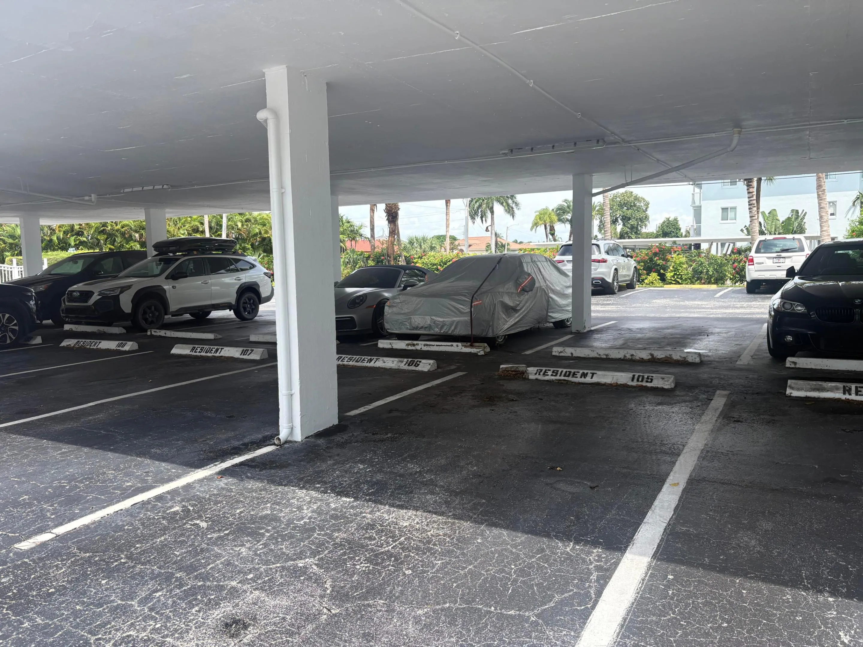 Convenient location #105 covered carport space