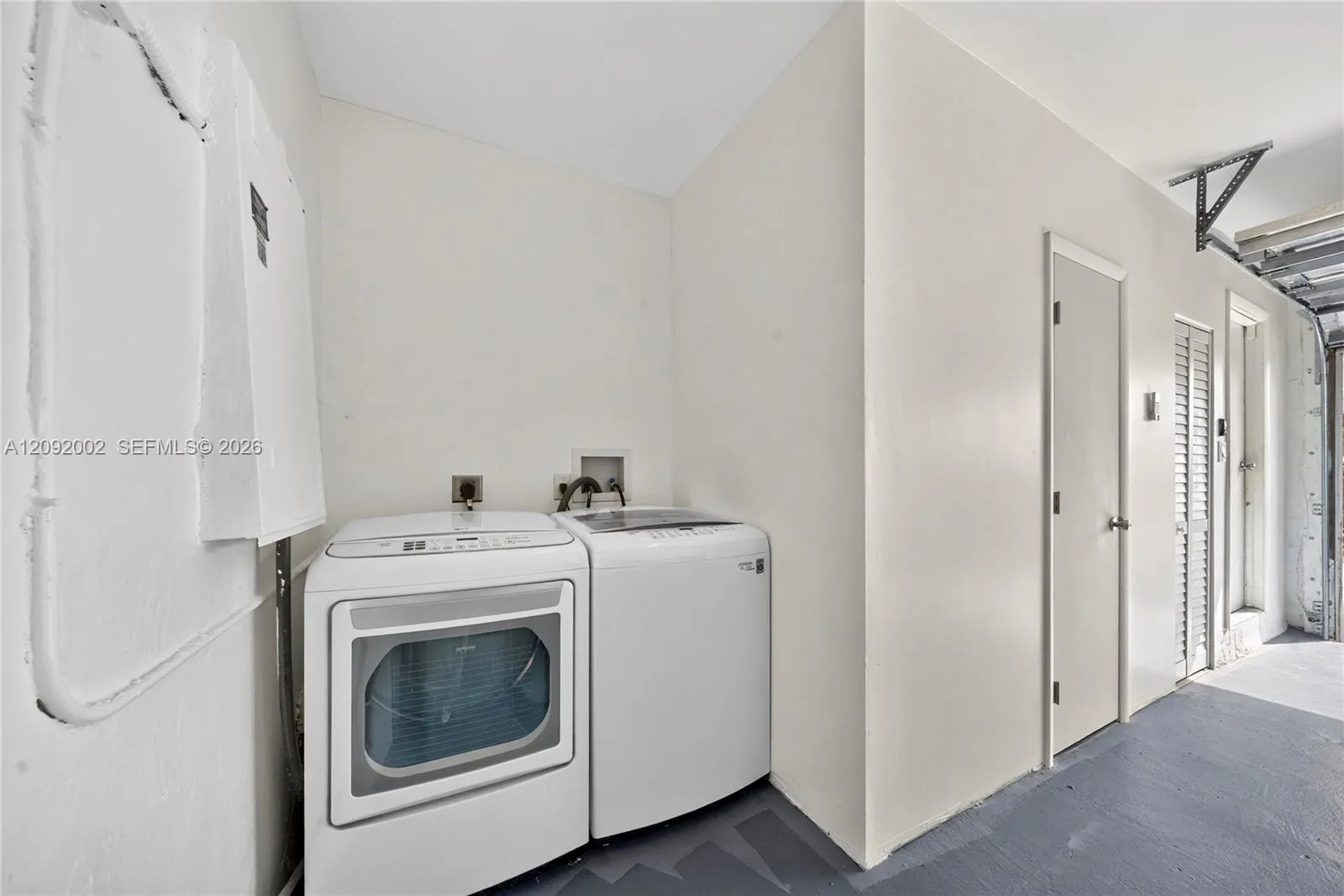 Laundry in garage