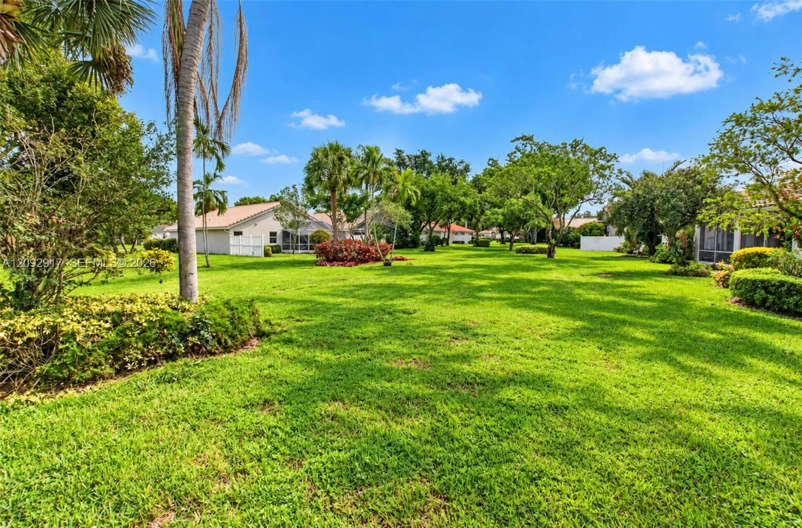 Tranquil park-like yard.