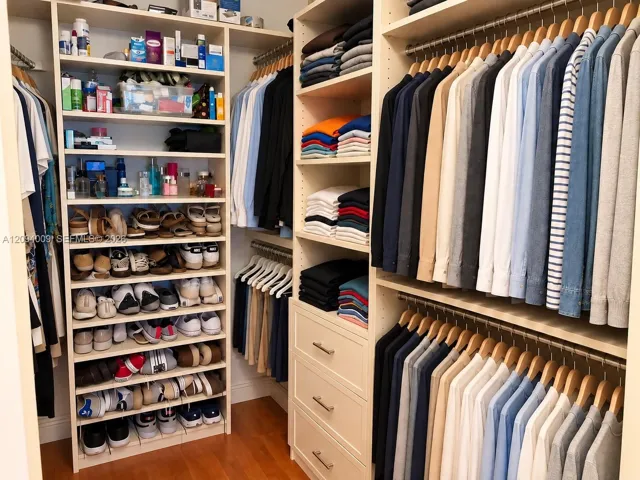 Master BR custom-made closet