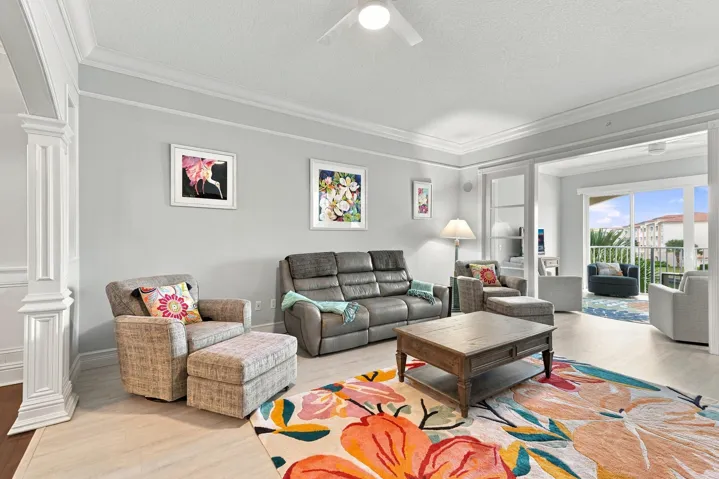 Spacious living room. Home is being sold fully furnished, turn-key.