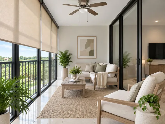 Virtually enhanced enclosed Balcony