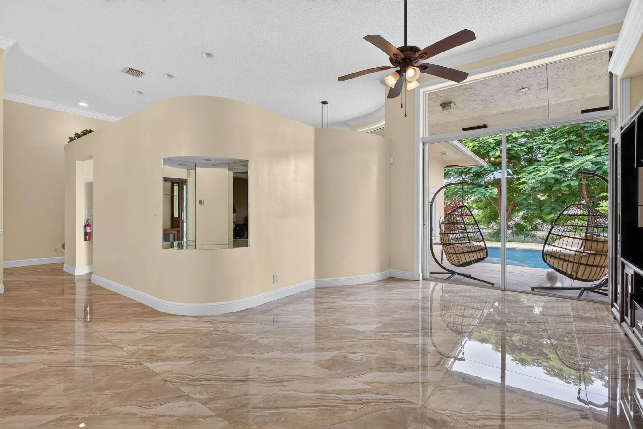 Florida room view from Main bedroom entrance.