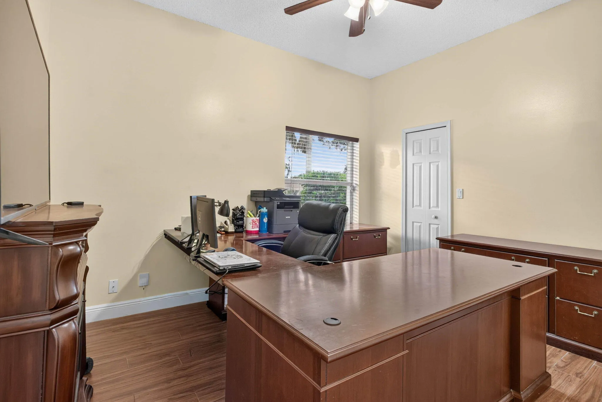 Fourth bedroom. View looking from room entrance towards window and closet.