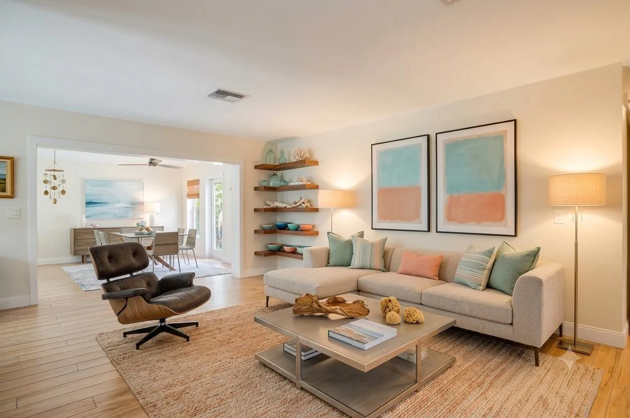 Virtually Redesigned Living Room