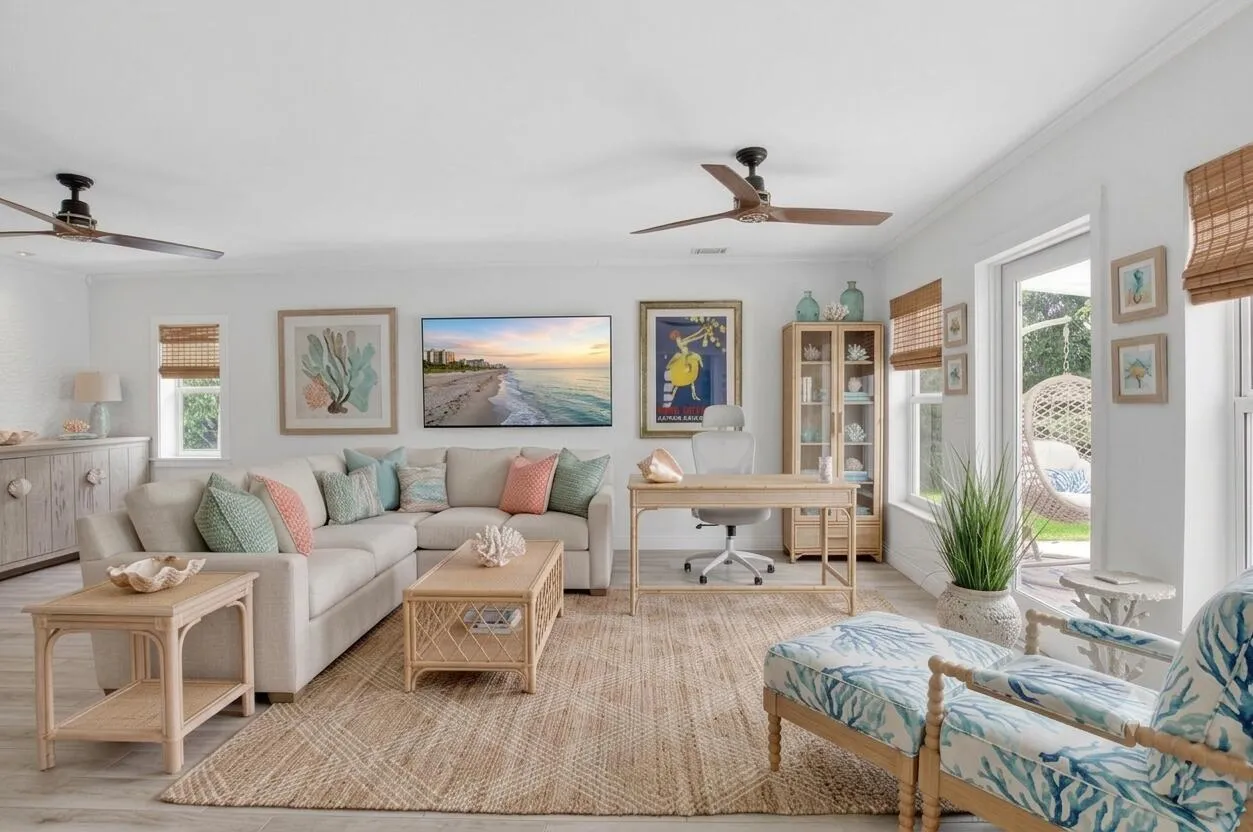 Virtually Redesigned Family Room