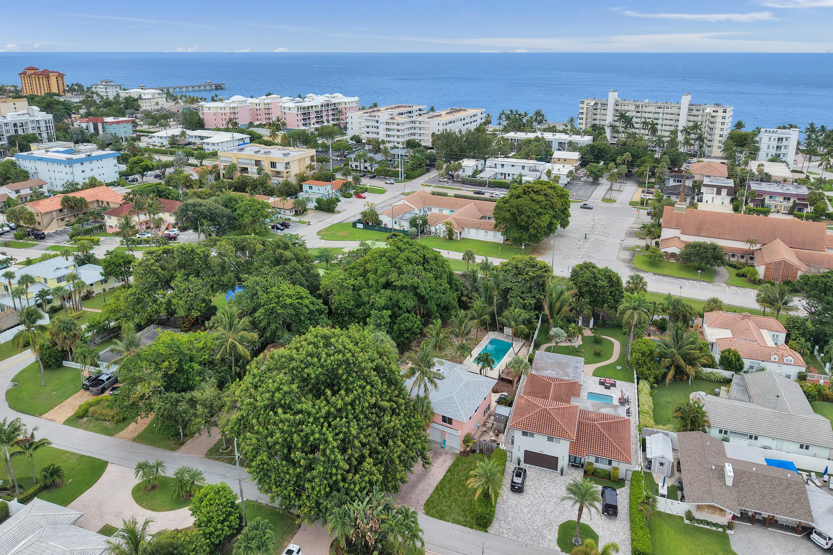 Blocks from the sand: the ocean view from above the neighborhood