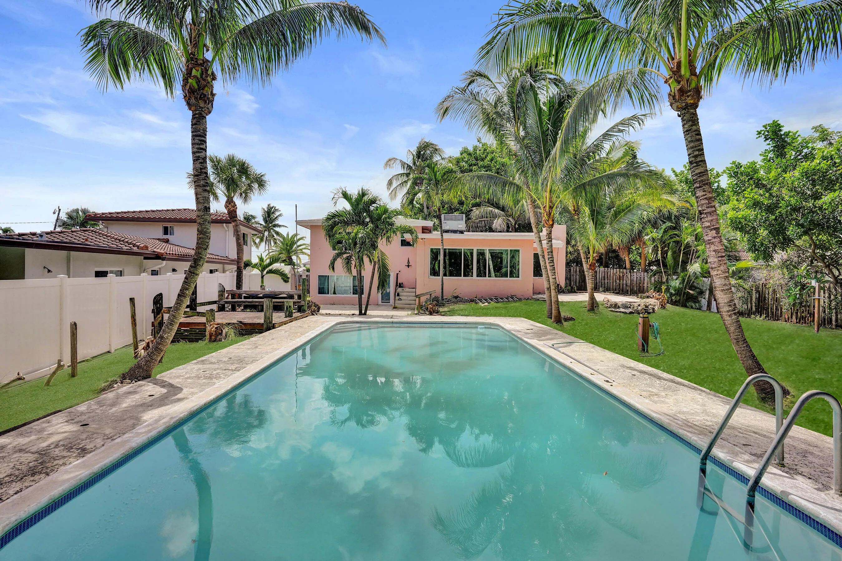Full-size pool ready to be reimagined as the centerpiece of your outdoor retreat