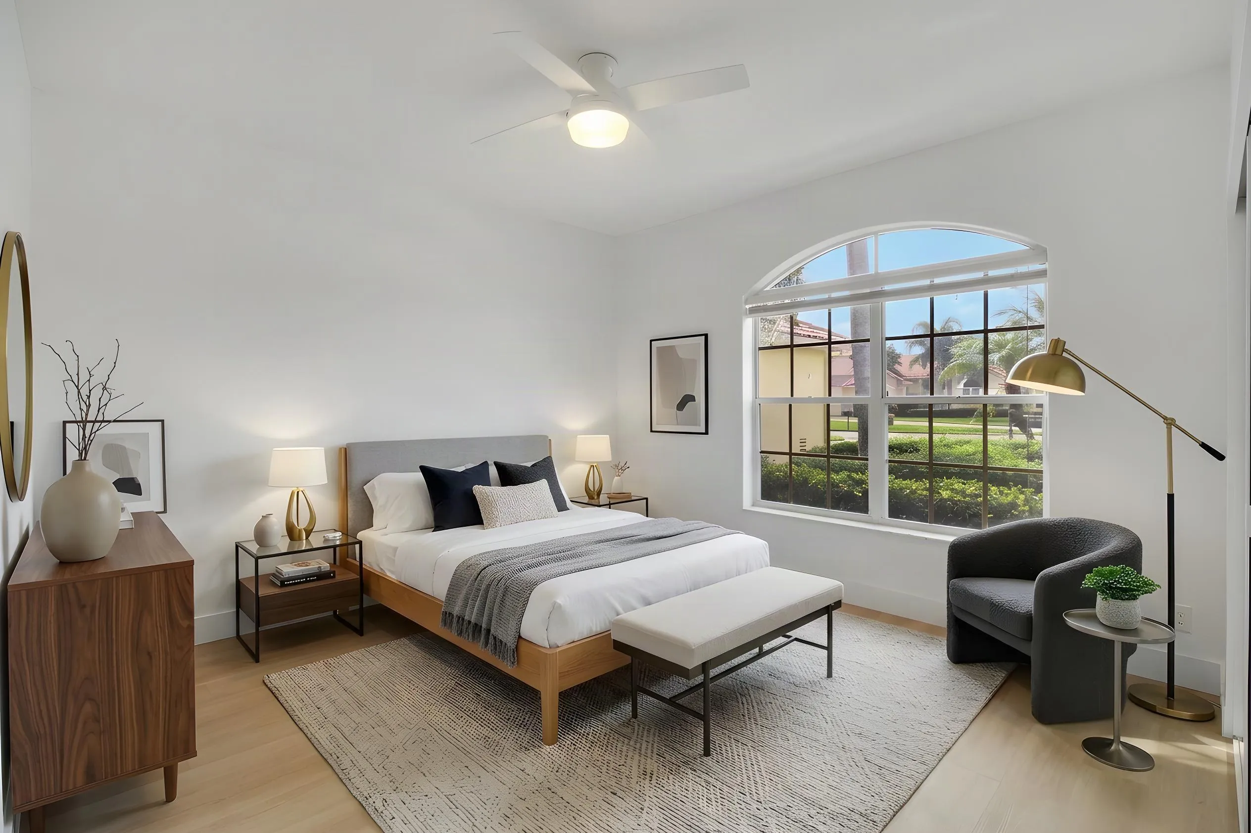 Virtually Staged Guest Bedroom