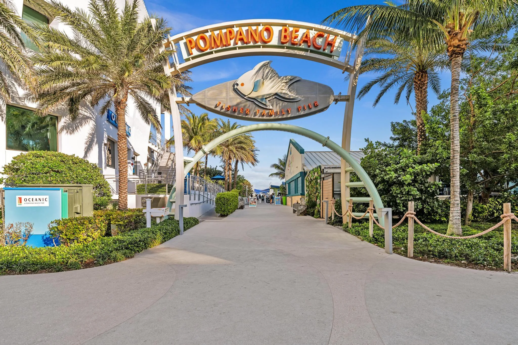 Pompano Bech Pier entrance is a 3 minute walk away