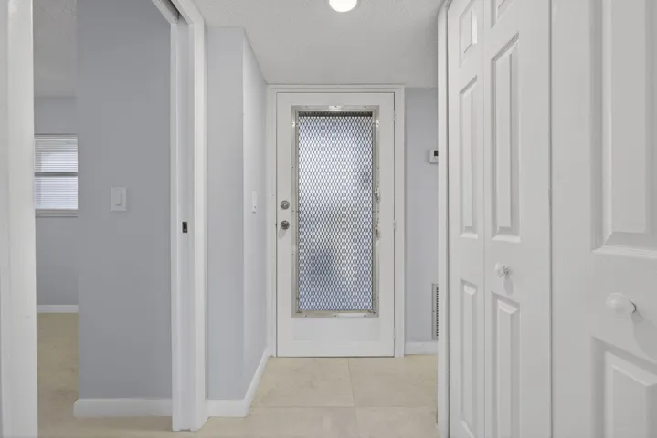 View of front entry door
