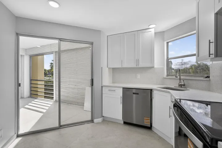 View of balcony area from kitchen