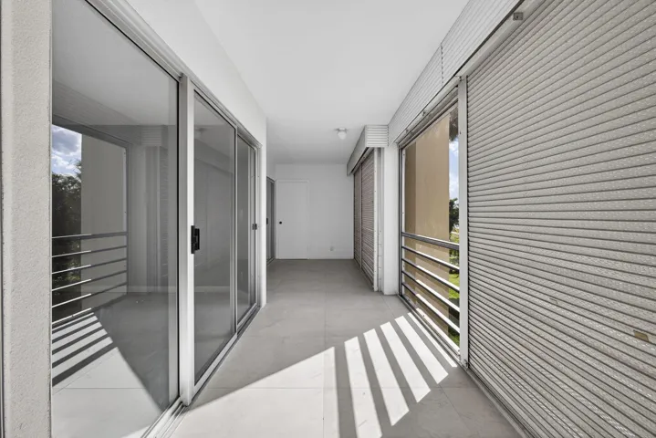 View of balcony from kitchen