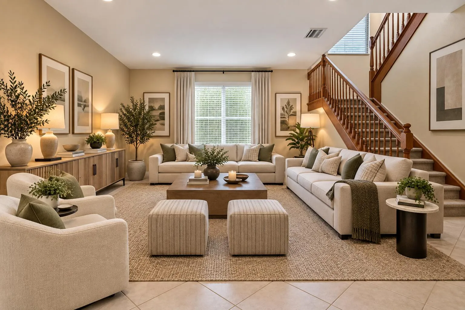 Virtually Staged Living Room