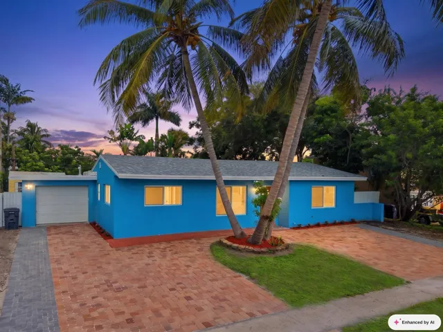 “This image has been Ai Edited to illustrate the property's Dusk or Twilight View”