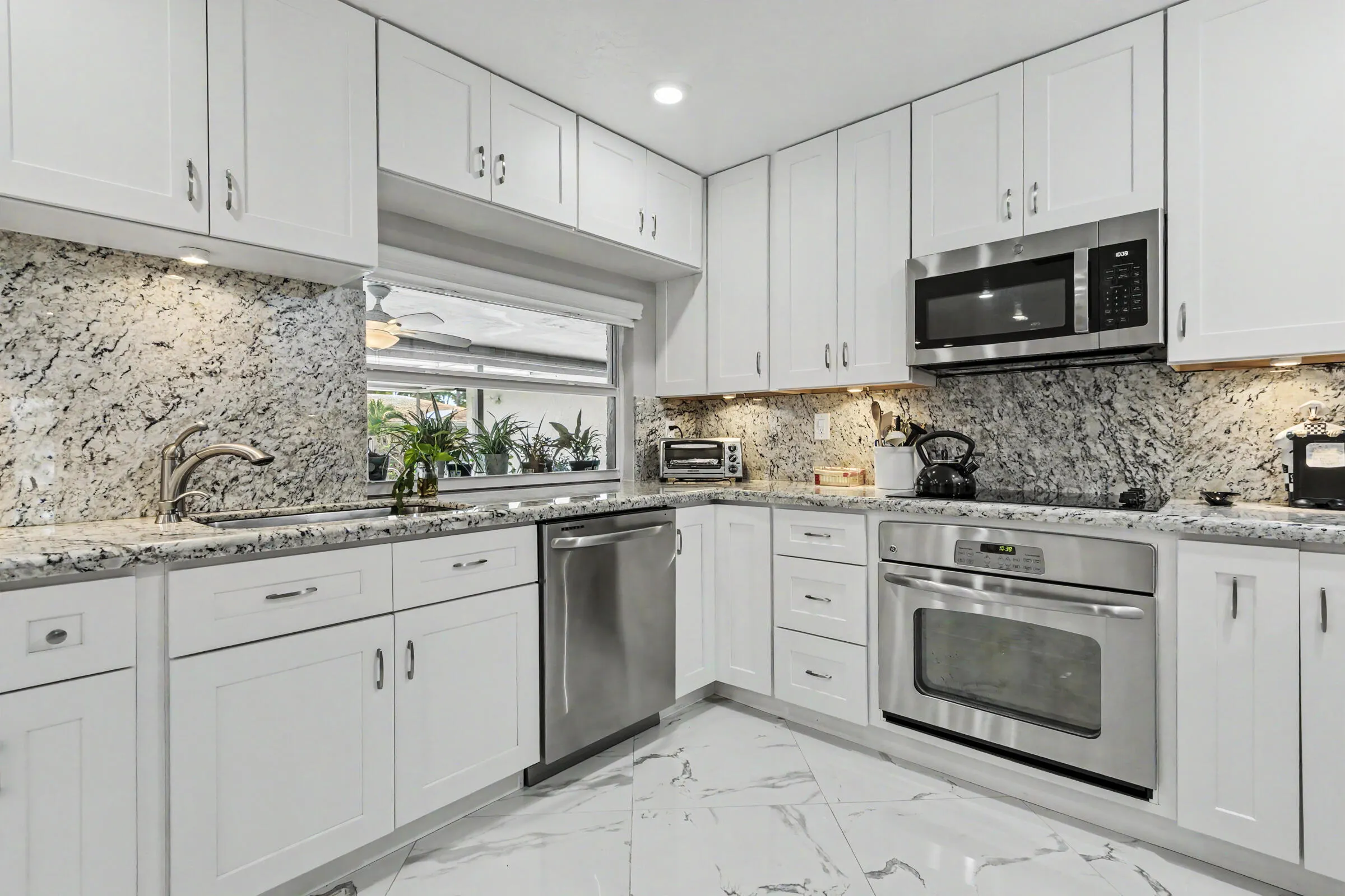 Clean, updated kitchen with tons of storage!
