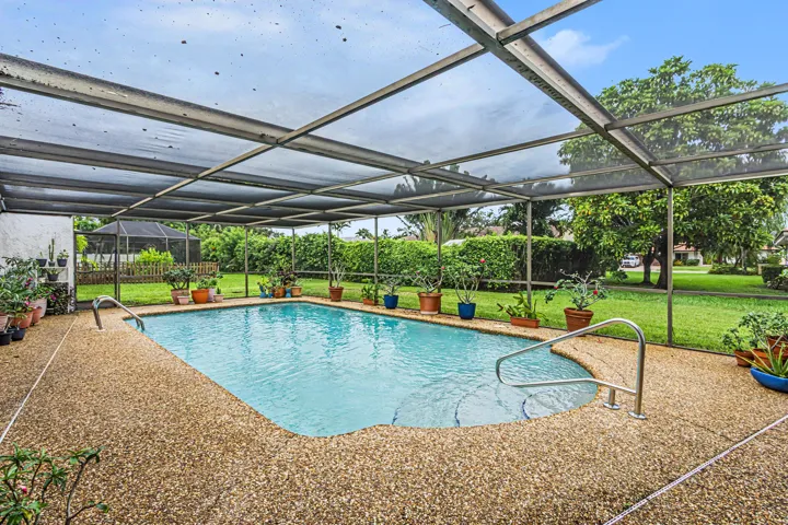 Screened pool area