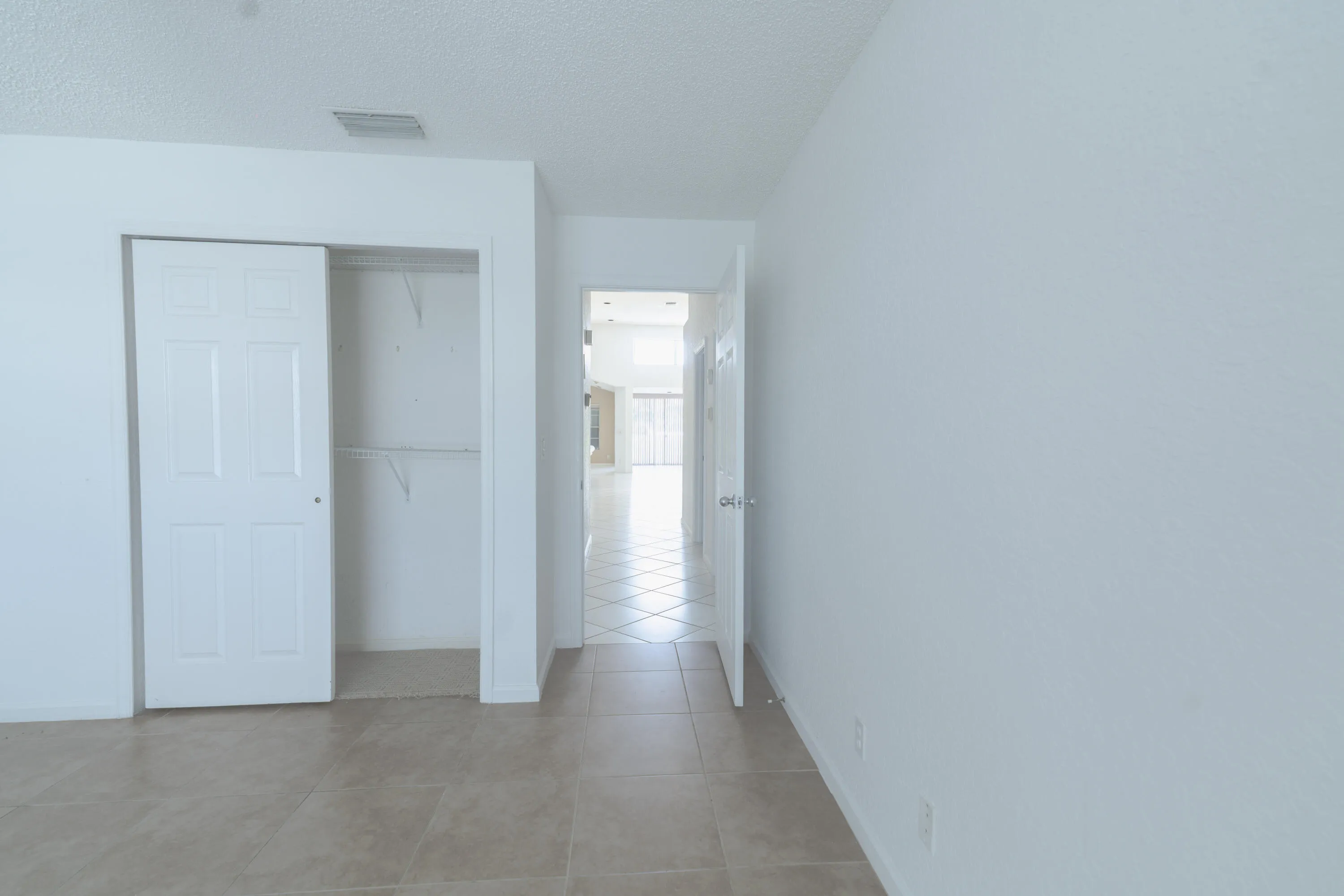 Tile flooring throughout