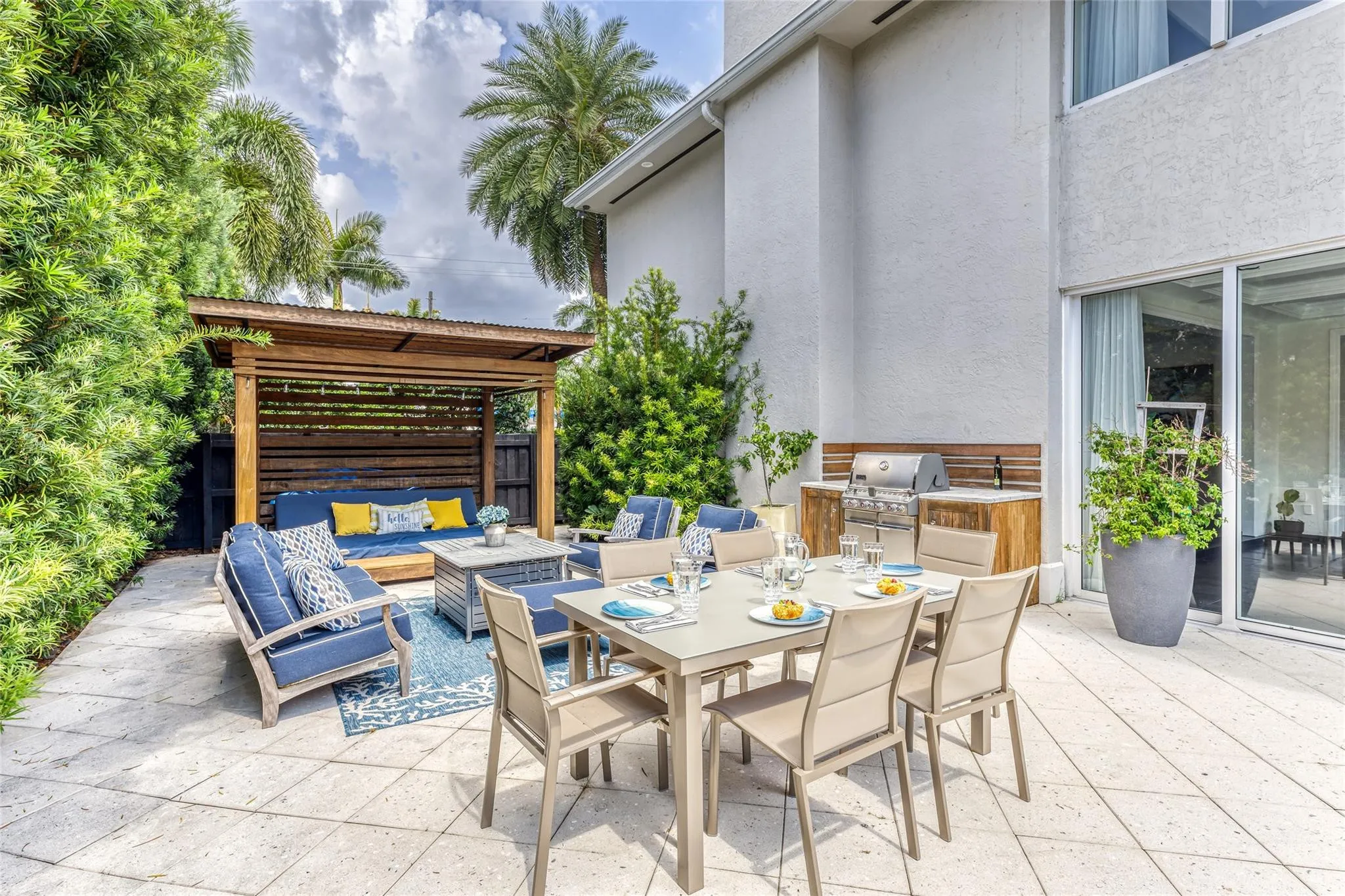 Heated Pool Separate SpaOutdoor Dining, BBQ Kitchen & Fire Pit