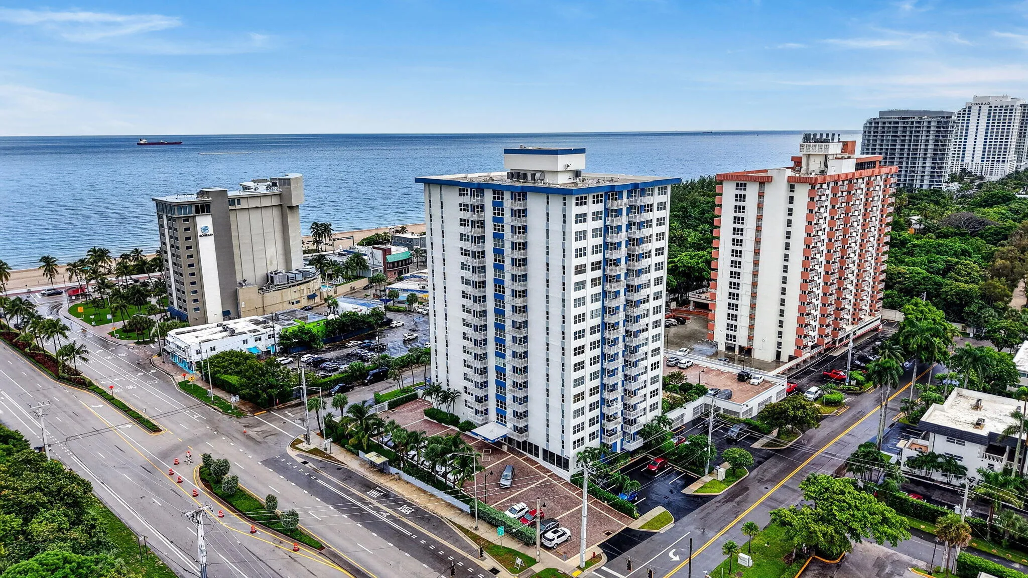 this generous sized one bedroom, one and a half bathroom offers an open living/dining concept featuring Southeast Ocean Views from the Livingroom and private balcony.