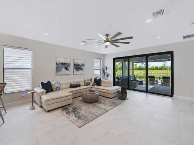 Open floor plan family room