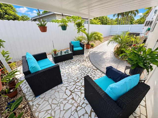 Separate side patio