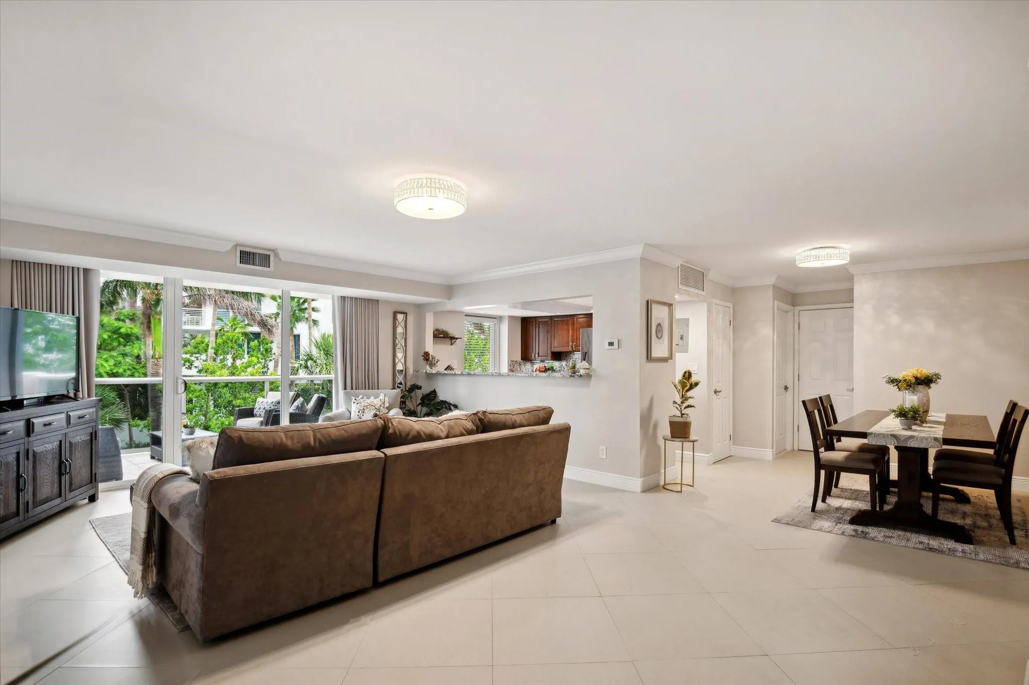 Living area, Dining, Kitchen, Balcony