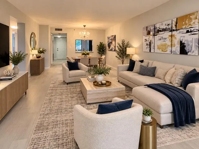 Digitally staged Living