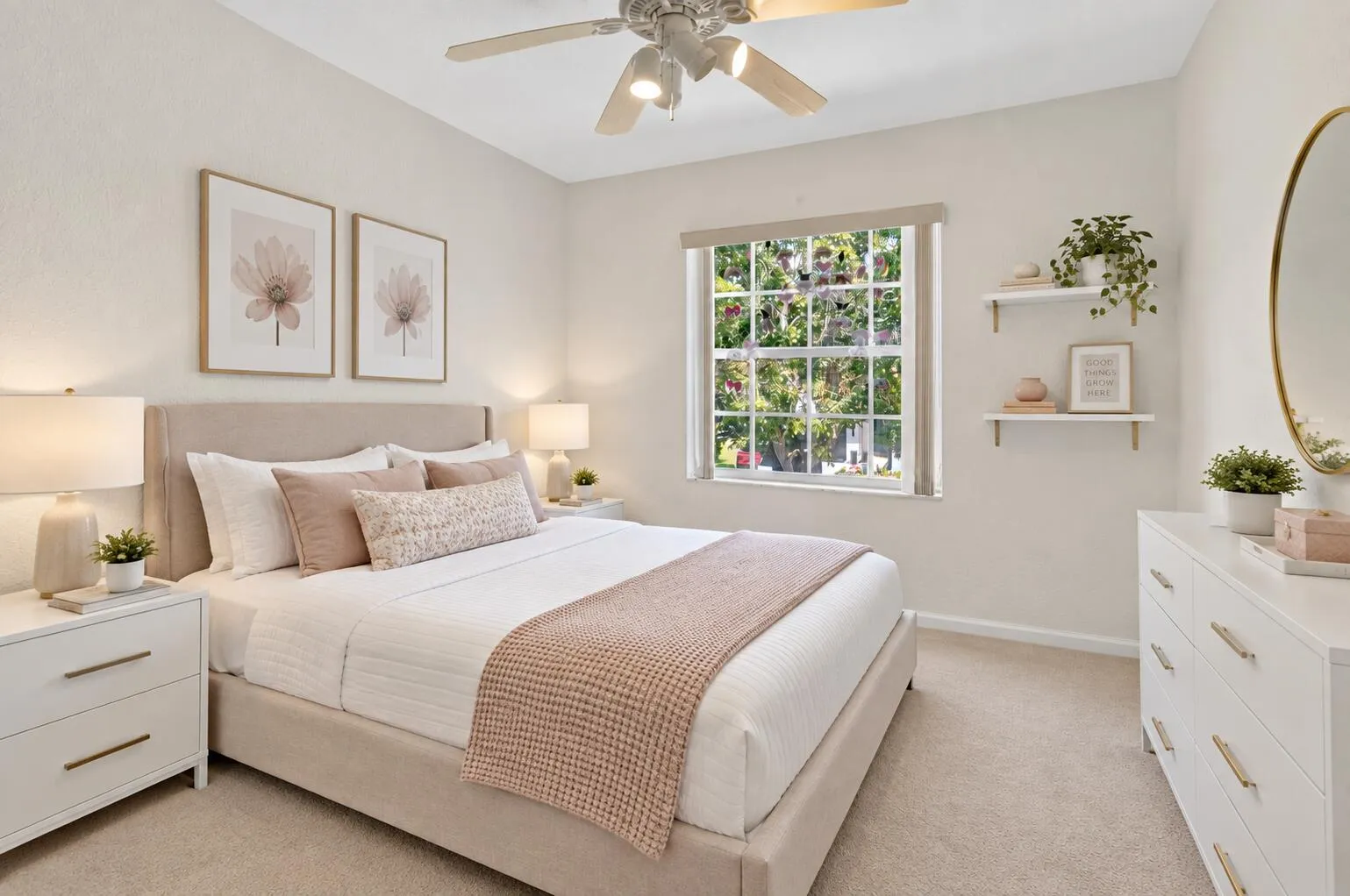 Virtually Staged furnishing and rug