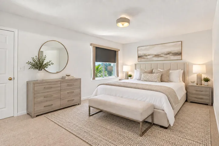 Virtually Staged furnishing and rug